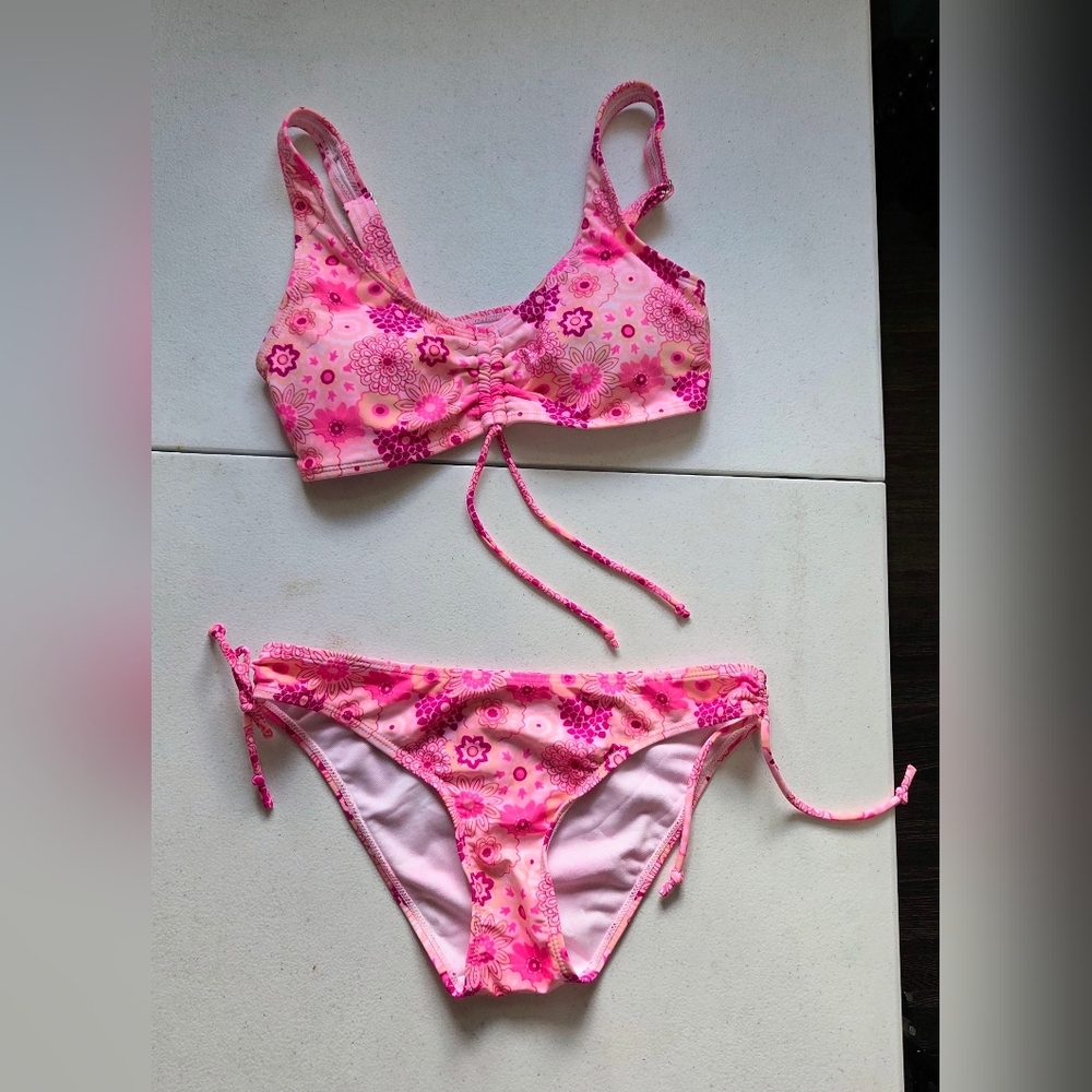 Floral Pink Bikini Set Cabana Del Sol